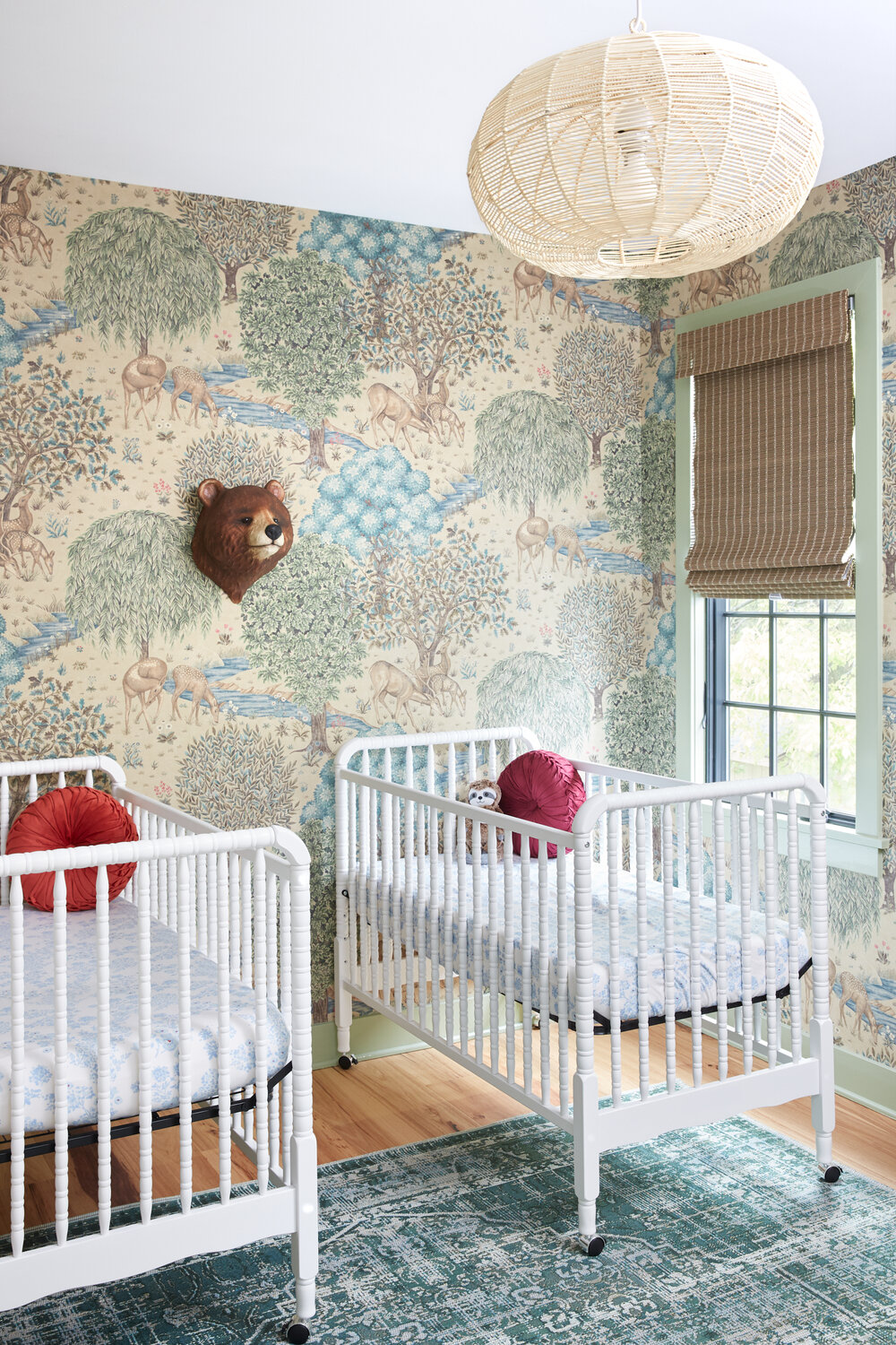 Green With Envy Nursery For Twins — Michelle Gage Interiors